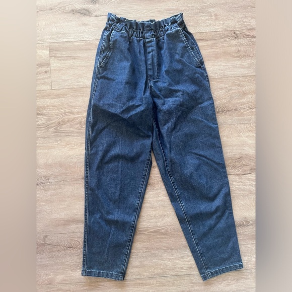 GAP Blue High Rise Jeans Barrel Fit - Picture 1 of 5